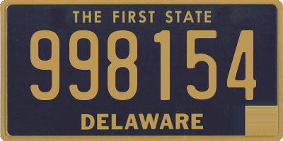 DE license plate 998154