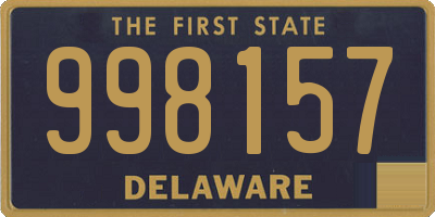 DE license plate 998157