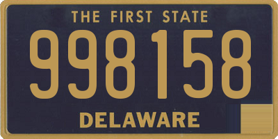 DE license plate 998158