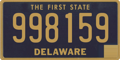 DE license plate 998159