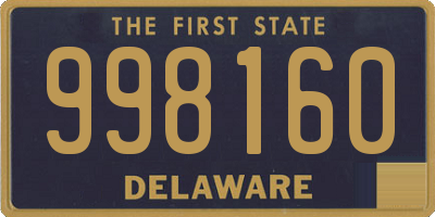 DE license plate 998160