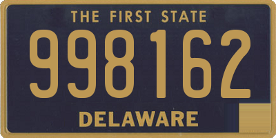 DE license plate 998162