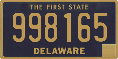 DE license plate 998165