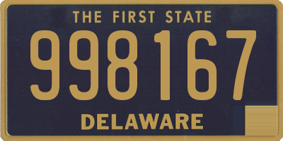 DE license plate 998167