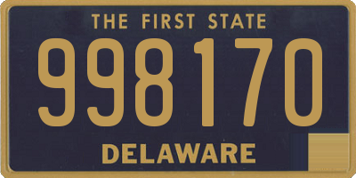 DE license plate 998170