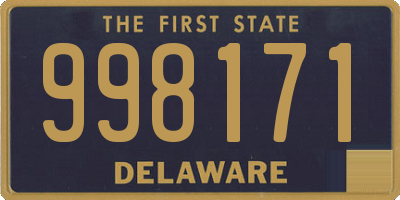 DE license plate 998171