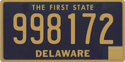 DE license plate 998172