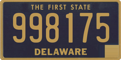 DE license plate 998175