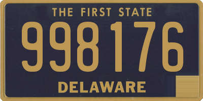 DE license plate 998176