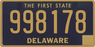 DE license plate 998178