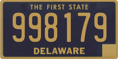 DE license plate 998179