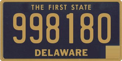 DE license plate 998180