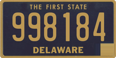 DE license plate 998184