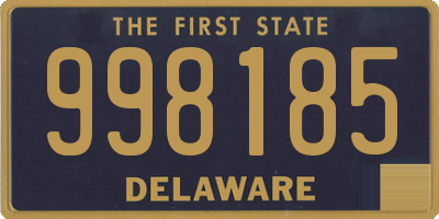 DE license plate 998185