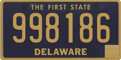 DE license plate 998186