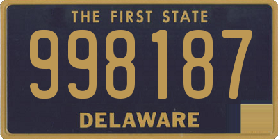 DE license plate 998187