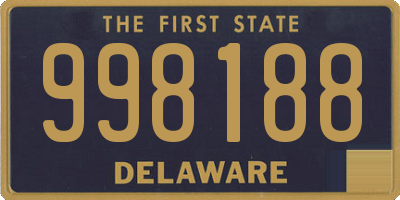 DE license plate 998188