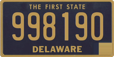 DE license plate 998190