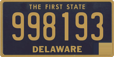 DE license plate 998193