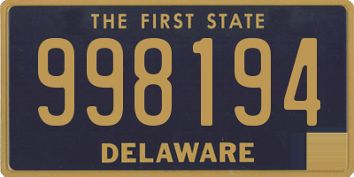 DE license plate 998194