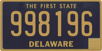 DE license plate 998196