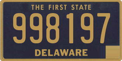 DE license plate 998197