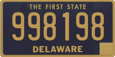 DE license plate 998198