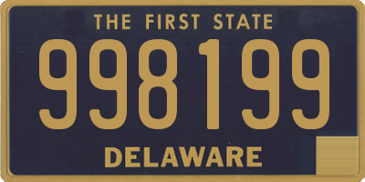 DE license plate 998199