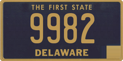 DE license plate 9982