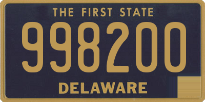 DE license plate 998200