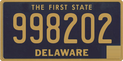 DE license plate 998202