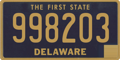 DE license plate 998203