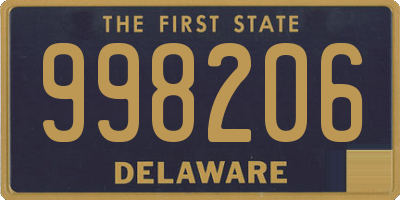 DE license plate 998206