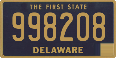 DE license plate 998208