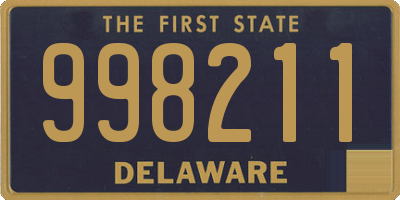 DE license plate 998211