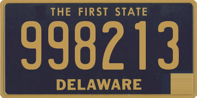 DE license plate 998213