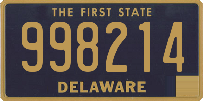 DE license plate 998214