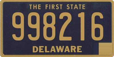 DE license plate 998216