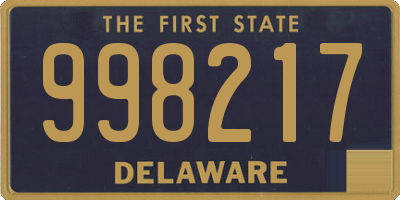 DE license plate 998217