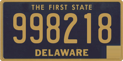 DE license plate 998218