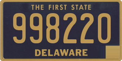 DE license plate 998220