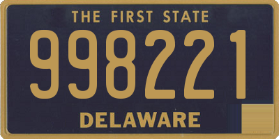 DE license plate 998221