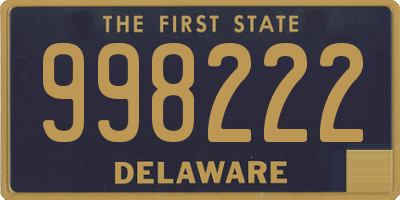 DE license plate 998222