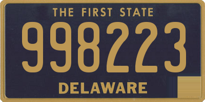 DE license plate 998223