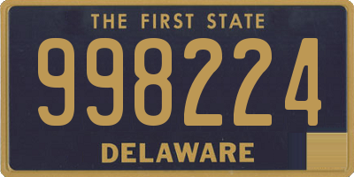 DE license plate 998224