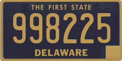 DE license plate 998225