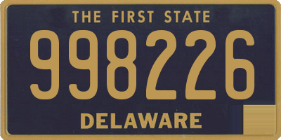 DE license plate 998226