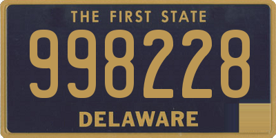 DE license plate 998228