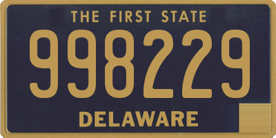 DE license plate 998229