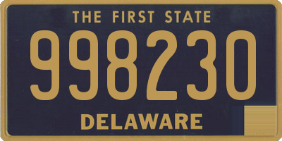 DE license plate 998230